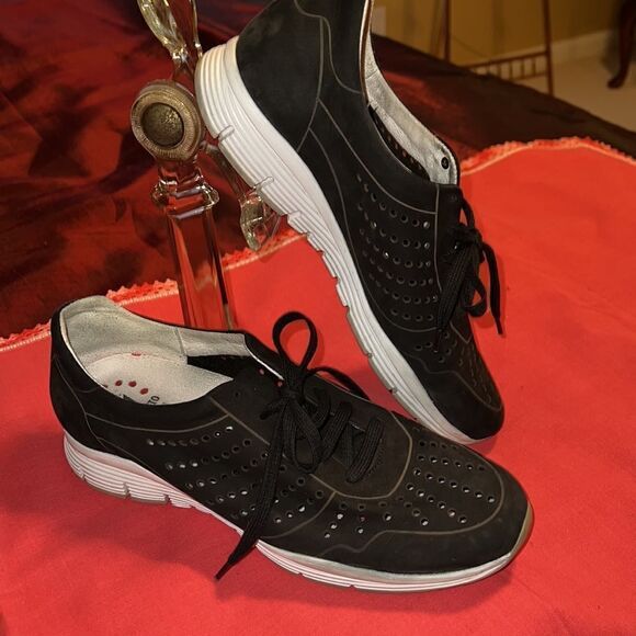 Mephisto Shoes - MEPHISTO YLIANE black nubuck sneakers. Size 9.5. Gently worn